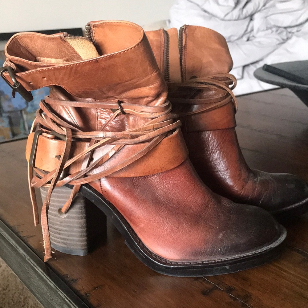 Leather Upper Brown Boots
